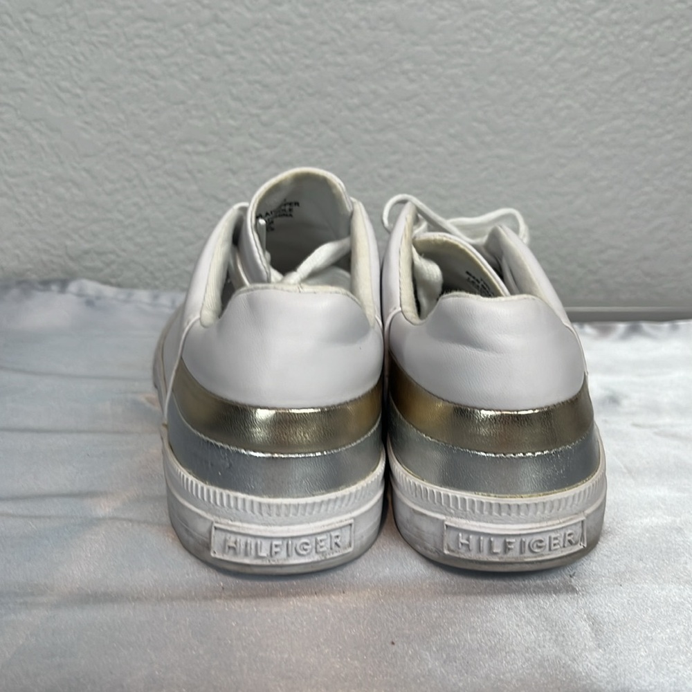 Tommy Hilfiger White Leather Sole Sneakers - Picture 5 of 13